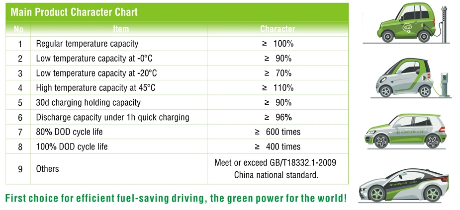 12V/50ah SLA/AGM Electric Auto E-Rickshaw Battery Tricycle Vehicle Traction Battery